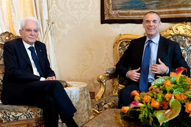 Cottarelli in Mattarella naj bi se ponovno sestala jutri dopoldne. FOTO: AFP