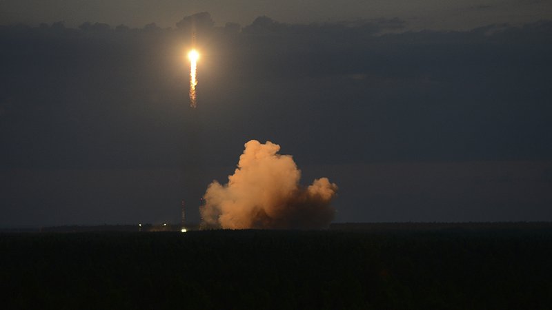 Fotografija: Sojuz je v nebo ponesel navigacijski satelit. FOTO: AP