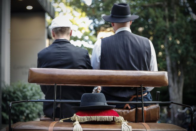 Cankarjev klobuk so naokrog prevažali v 160 let stari kočiji. FOTO: Uroš Hočevar/Delo