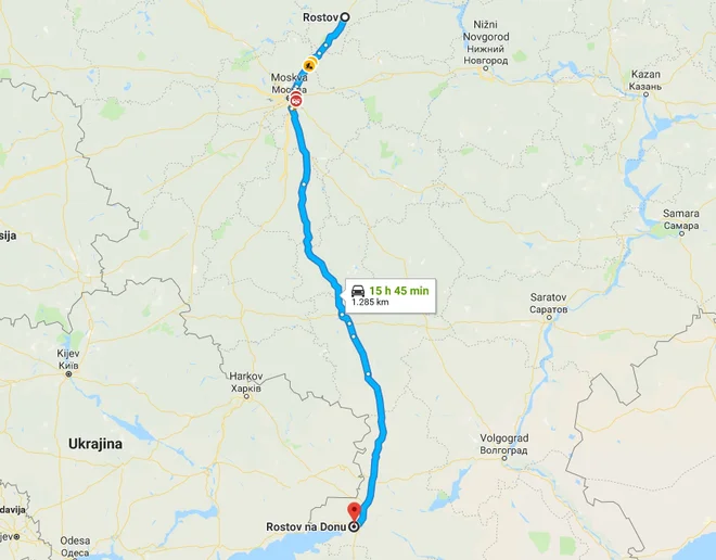 Navijači so ezervirali hotel v Rostovu, a ne na Donu, ampak v Rostovu Velikem. Gre za kraja z istim imenom, a z bistveno razliko, saj ležita okoli 1281 km narazen.