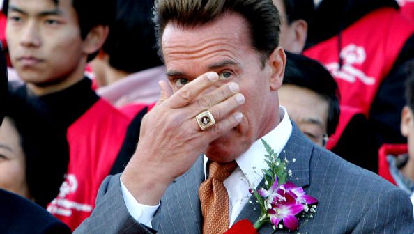Fotografija: Arnold Schwarzenegger razume potrebo po varnosti, ne razume pa, da otroke uporabljajo v politični igri. FOTO: Guang Niu/Getty Images