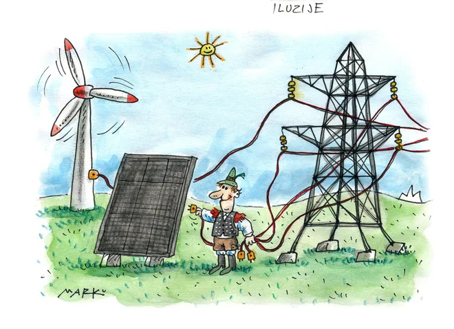 Heca je konec. Karikatura Marko Kočevar/Delo