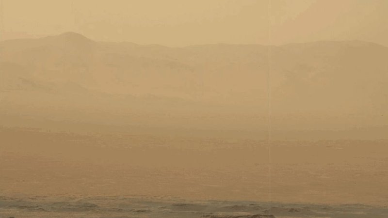 Fotografija: Peščeni vihar na Marsu. FOTO: NASA