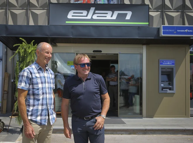 Ingemar Stenmark in Bojan Križaj na odprtju Elanovega muzeja v Begunjah. FOTO: Jože Suhadolnik