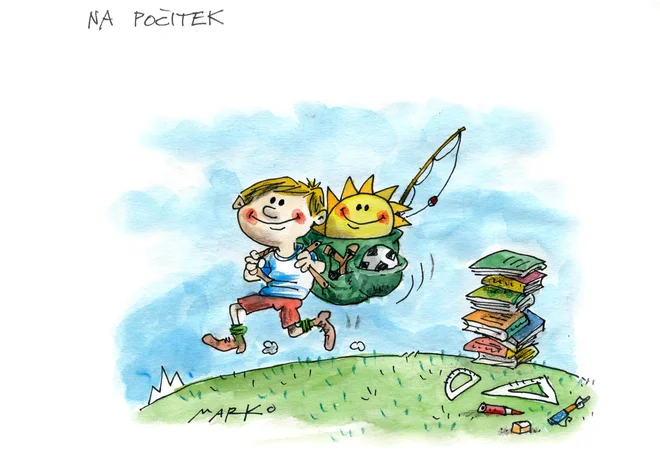 Na počitek. KARIKATURA: Marko Kočevar