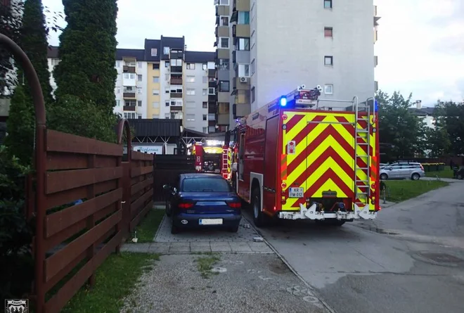 Požar v Kranju FOTO: GRS Kranj