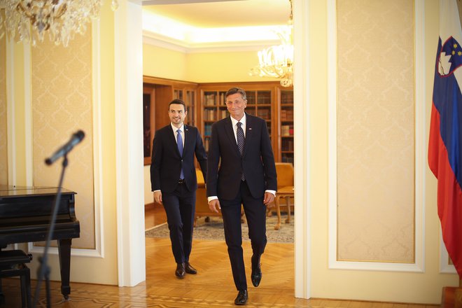Srečanje predsednika repubike Boruta Pahorja s predsednikom parlamenta Matejem Toninom. FOTO: Jure Eržen/Delo