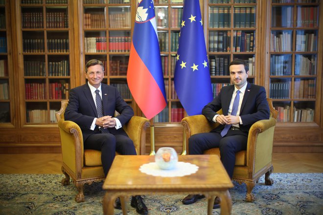 Predsednik državnega zbora Matej Tonin je predsednika republike Boruta Pahorja obvestil o nadaljnjih korakih sestavljanja vlade. FOTO: Jure Eržen/Delo