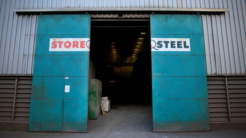 Fotografija: V jeklarni Štore Steel se je za uro in pol delo ustavilo. FOTO: Blaž Samec/Delo