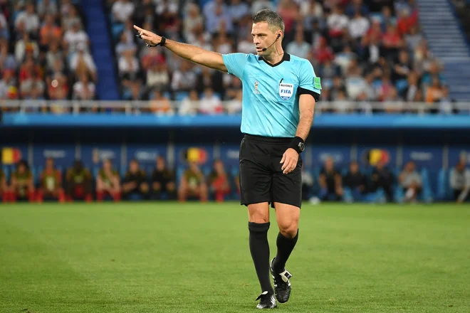 Damir Skomina bo v Rusiji piskal že tretjič. Foto Ozan Kose/AFP