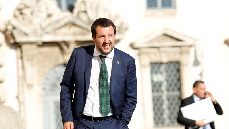 Fotografija: Liga in njen prvak Matteo Salvini pripada svetu moči. FOTO: Reuters