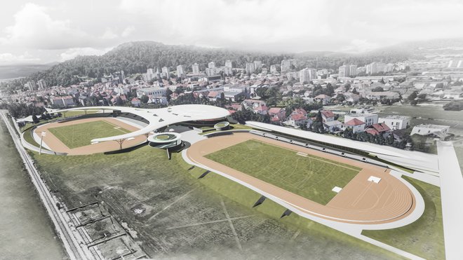 Nov atletski center v Ljubljani naj bi dobili do konca leta 2020. FOTO: Fin Ars/agm