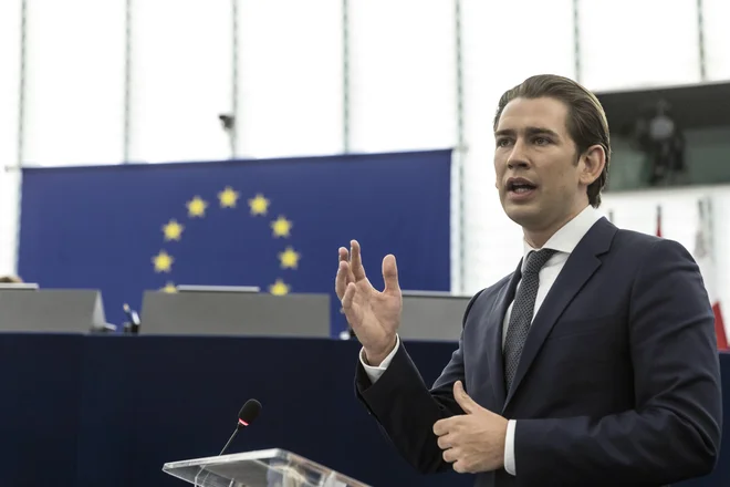 Avstrijski kancler Sebastian Kurz FOTO: Jean-francois Badias/AP
