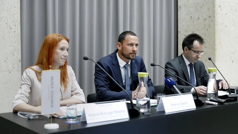 Fotografija: Vodilni BS o napovedih gospodarskih gibanj in finančni stabilnosti. Foto Blaž Samec/Delo