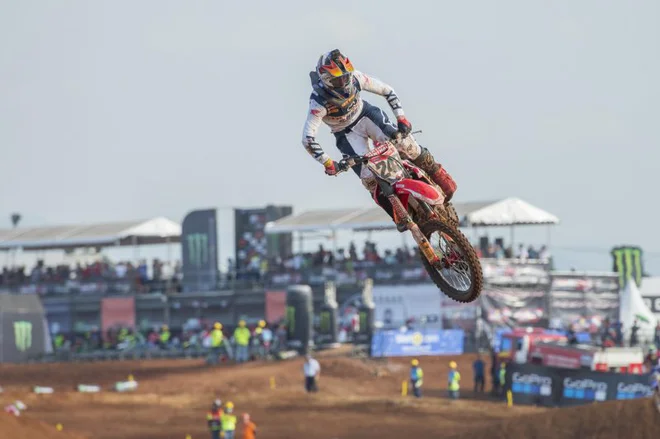 Tim Gajser je četrtič letos končal na stopničkah. Foto HRC