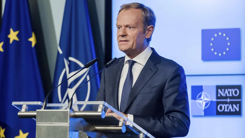 Fotografija: Predsednik Evropskega sveta Donald Tusk FOTO: AP/Geert Vanden Wijngaert