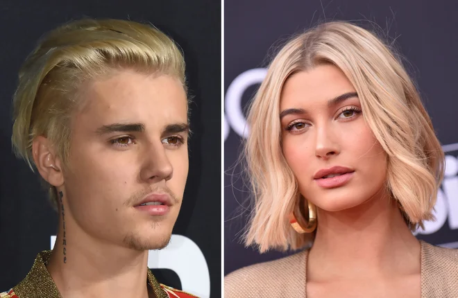 Justin Bieber in Hailey Baldwin sta te dni najbolj oblegan zvezdniški par. FOTO:&nbsp;Robyn Beck/AFP