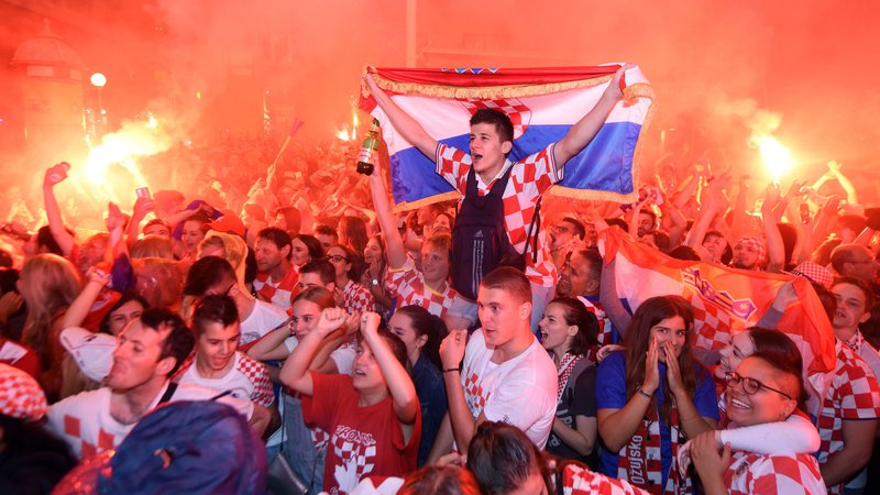 Fotografija: Hrvati so slavili prvo uvrstitev v finale. FOTO: AFP