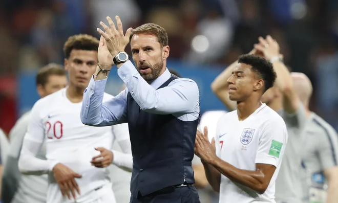 Selektor Gareth Southgate se je z dvignjeno glavo poslovil od Moskve. FOTO: AP
