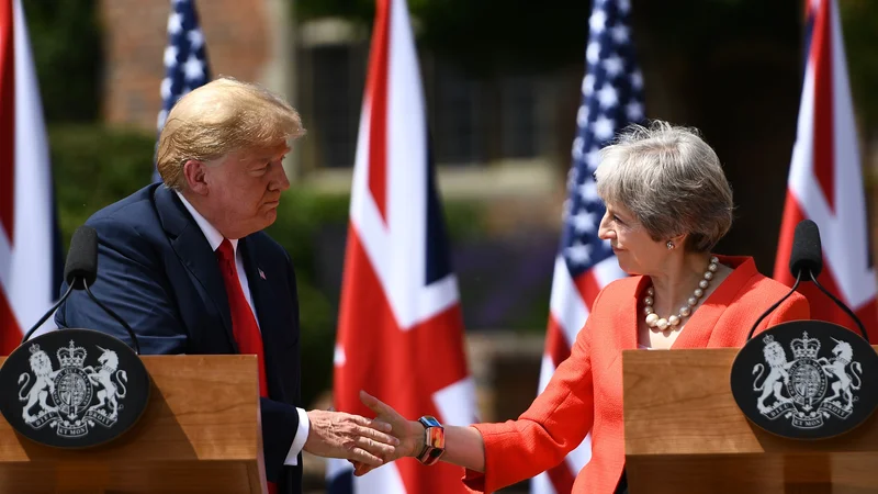 Fotografija: Trump je odnos med država ocenil kot zelo, zelo močan. FOTO: Brendan Smialowski Afp