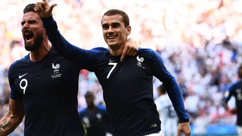 Fotografija: Antoine Griezmann se veseli finalnega izziva in jezi na belgijske opazke. FOTO: AFP