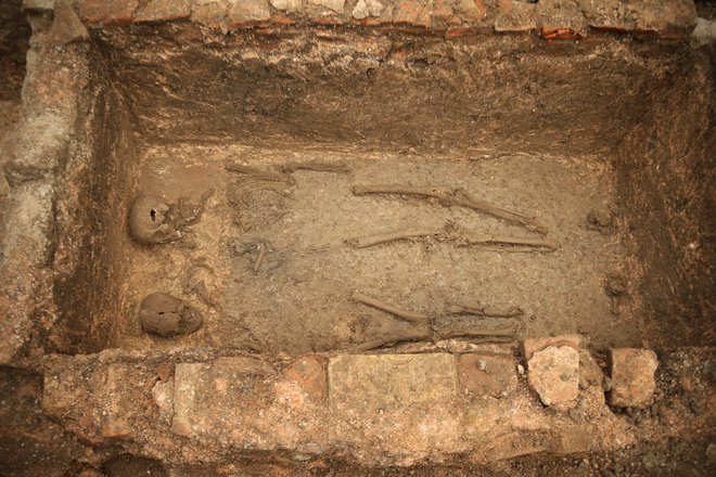 Arheološka izkopavanja na Gosposvetski cesti. FOTO: Jure Eržen