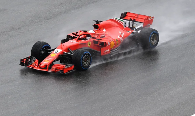 Sebastian Vettel je bil v kvalifikacijah najhitrejši petič letos. FOTO: Christof Stache/AFP