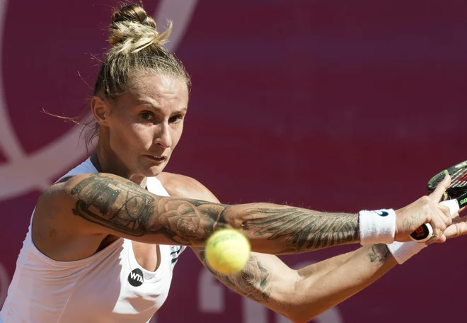 Polona Hercog je igrala s poškodovanim desnim stegnom. FOTO: Tom Dubravec/Cropix