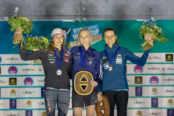 Janja Garnbret je v Brianconu zmagala že tretjič zapored. FOTO: Luka Fonda/PZS