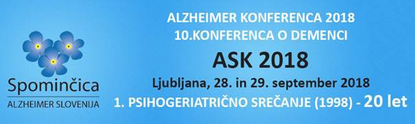 10. konferenco o demenci – ASK 2018 bo na Medicinski fakulteti Univerze v Ljubljani, ki je skupaj z združenjem Spominčica tudi soorganizator konference. Foto arhiv Spominčica