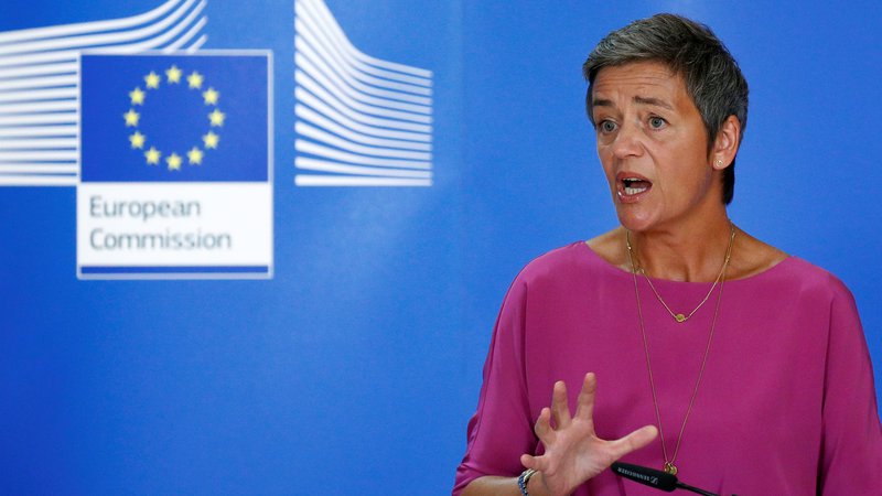 Fotografija: Evropska komisarka za konkurenco Margrethe Vestager je pojasnila vzroke za 111-milijonsko kazen za štiri podjetja. FOTO: Reuters