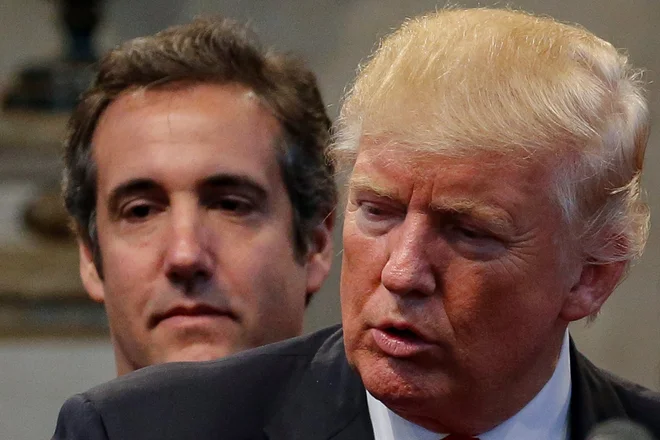 Michael Cohen trdi, da je prisostvoval srečanju, med katerim je bil Trump vnaprej seznanjen o sestanku z rusko odvetnico. FOTO: REUTERS/Jonathan Ernst