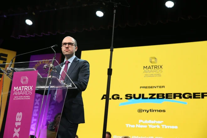 »Prosil sem ga, naj še enkrat razmisli o svojih napadih na novinarstvo, ki so po mojem mnenju nevarni in škodljivi za našo državo,« je sklenil Sulzberger. FOTO: AFP
