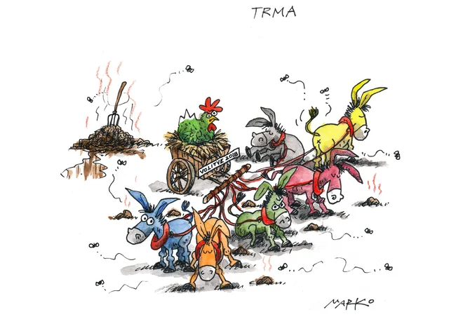 Levica ni ne v programu ne v načinu delovanja prav blizu nobeni drugi stranki. KARIKATURA: Marko Kočevar