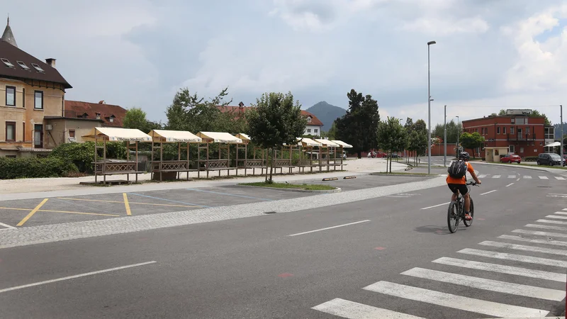 Fotografija: Zemljišče ob Medvoški cesti, kjer bodo uredili tržnico in park. FOTO: Leon Vidic