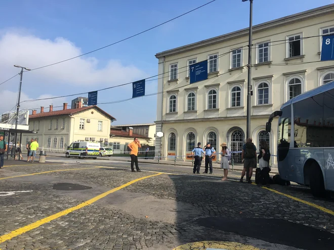 Policisti na kraju zato izvajajo aktivnosti, ki jih predvidevajo v takšnih primerih za zavarovanje življenja in premoženja ljudi. FOTO: Gašper Završnik