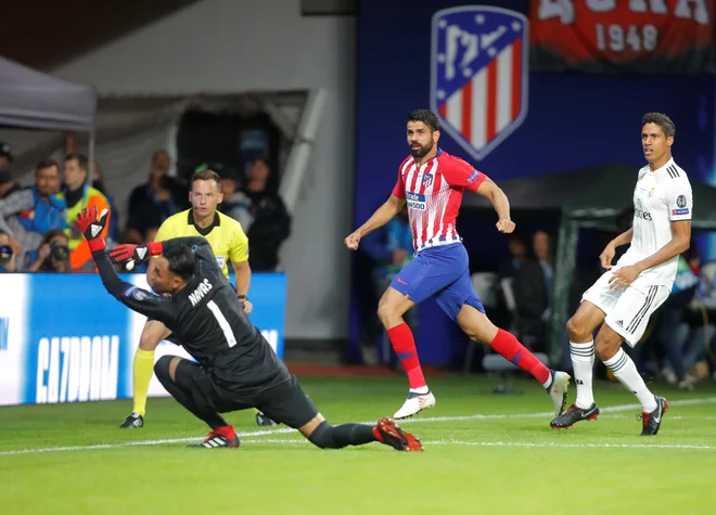 Diego Costa je že v 1. minuti zadel za vodstvo Atletica. FOTO: Reuters