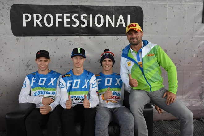 Lani so na motokrosističnih olimpijskih igrah, pokalu narodov v Angliji, slovenske barve zastopali Peter Irt, Jan Pancar in Tim Gajser, zasedli so 12. mesto v finalu A. Selektor je bil Bogomir Gajser. FOTO: AMZS