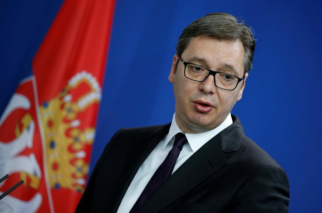 Če bo Srbija v položaju, da bo lahko odločala, je poudaril Vučić, bo odločil srbski narod. FOTO: Axel Schmidt/Reuters