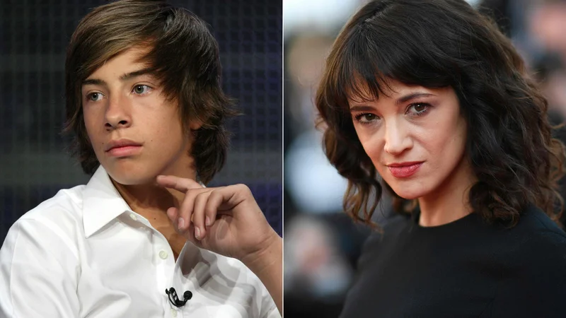 Fotografija: Jimmy Bennett in Asia Argento FOTO: Loic Venance/AFP