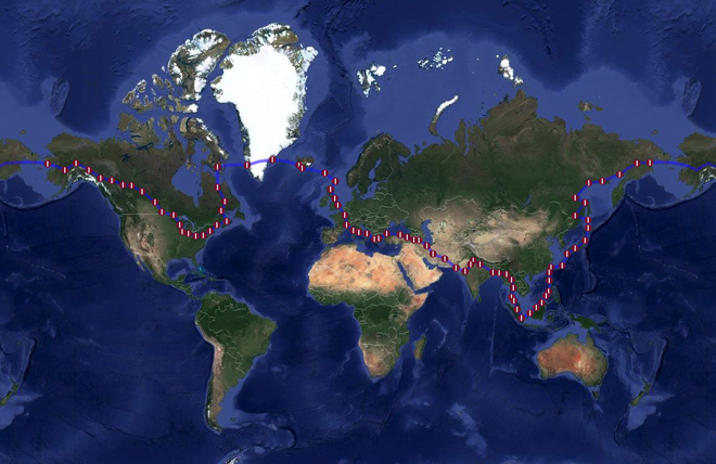 Pot okoli sveta, ki jo bosta opravili indijski pilotki. FOTO: Pipistrel