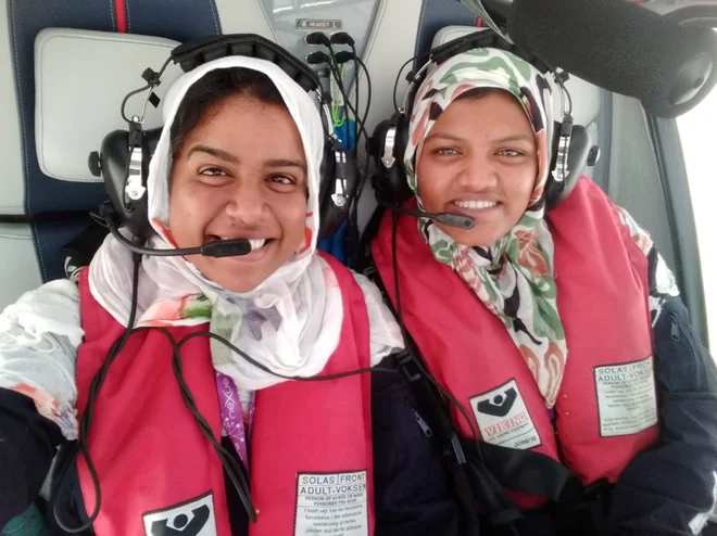 Pilotki Keithair Misquitta in Aarohi Pandit sta doslej opravili opravili pot iz Indije preko Pakistana, Irana, Bolgarije in Srbije v Slovenijo. FOTO: Pipistrel