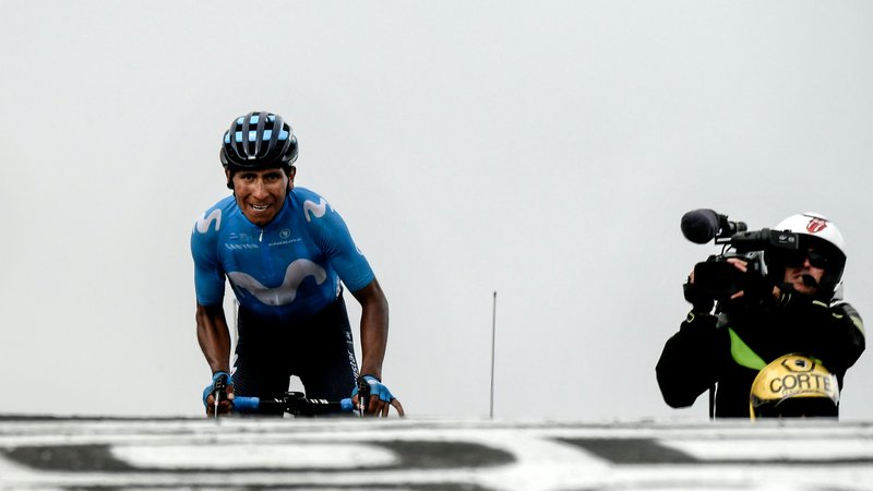 Fotografija: Nairo Quintana je na Touru pokazal precej manj, kot se je od njega pričakovalo, v Španiji ga čaka popravni izpit. FOTO: AFP