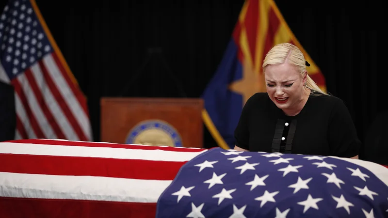 Fotografija: Meghan McCain je večkrat planila v jok FOTO: AFP