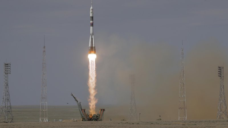 Fotografija: Raketa sojuz. FOTO: Dmitri Lovetsky/AP
