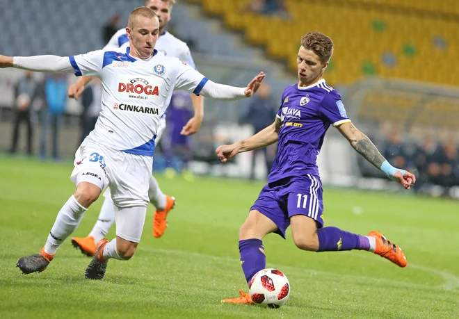 Luka Zahović je zadel dvakrat v drugem polčasu. FOTO: Tadej Regent/Delo