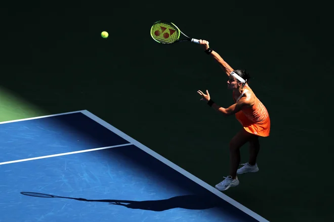 Anastazija Sevastova je poskrbela, da lanska zmagovalka krone ne bo ubranila. FOTO: Elsa/AFP