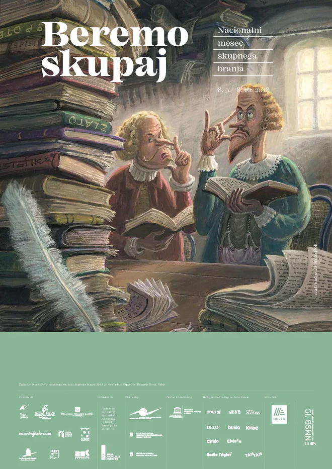 Med osmimi ambasadorji meseca skupnega branja je tudi ilustrator in avtor animiranih filmov Zvonko Čoh z ilustracijo iz knjige Bedak Jurček Hansa Christiana Andersena (Mladinska knjiga, 2005). Foto Nmsb