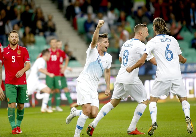 Miha Zajc je dosegel edini slovenski gol. FOTO: Roman Šipić/Delo