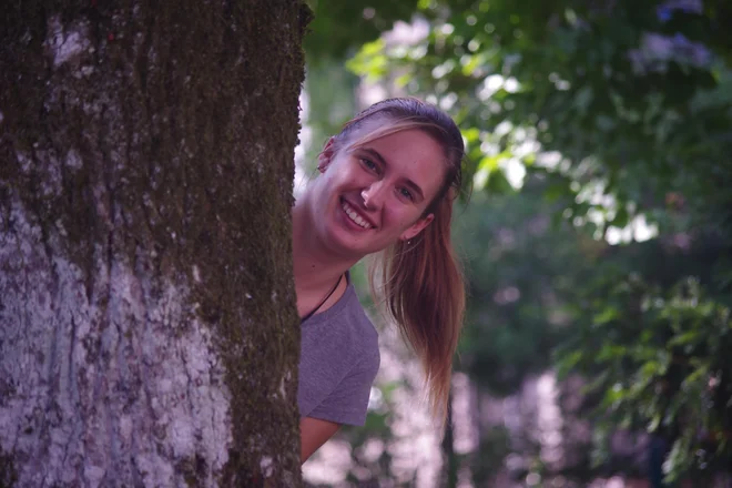 Ines ob svojem naravnem tekmecu FOTO: Grega Kališnik